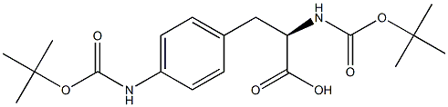 Boc-(4-T-BUTOXYCARBONYLAMINO)-D-PHENYLALANINE Structure