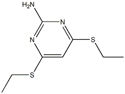 4,6-bis-ethylsulfanyl-pyrimidin-2-ylamine Structure