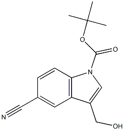 tert-butyl 5-cyano-3-(hydroxymethyl)-1H-indole-1-carboxylate Struktur