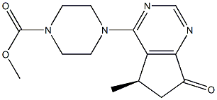 (R)-methyl 4-(5-methyl-7-oxo-6,7-dihydro-5H-cyclopenta[d]pyrimidin-4-yl)piperazine-1-carboxylate Struktur