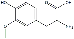 2-Amino-3-(4-hydroxy-3-methoxy-phenyl)-propionic acid Struktur