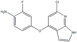 4-(6-chloro-1H-pyrrolo[2,3-b]pyridin-4-yloxy)-2-fluoroaniline 化学構造式