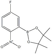 2-(5-Fluoro-2-nitrophenyl)-4,4,5,5-tetramethyl-1,3,2-dioxaborolane Struktur