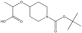 2-{[1-(tert-Butoxycarbonyl)-4-piperidinyl]-oxy}propanoic acid Struktur
