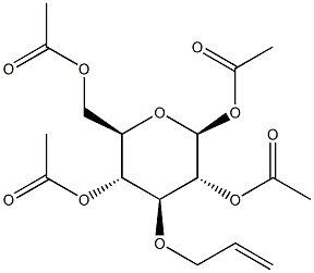 1,2,4,6-Tetra-O-acetyl-3-O-allyl-b-D-glucopyranose 结构式