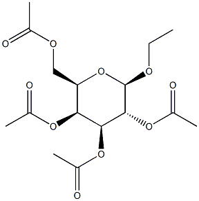 Ethyl 2,3,4,6-tetra-O-acetyl-b-D-galactopyranoside 化学構造式