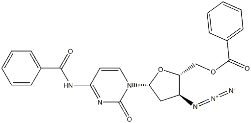 3'-Azido-N4-benzoyl-5'-O-benzoyl-2',3'-dideoxycytidine