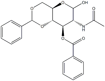 2-Acetamido-3-O-benzoyl-4,6-O-benzylidene-2-deoxy-D-glucopyranose Structure