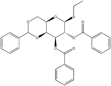 Ethyl 2,3-di-O-benzoyl-4,6-O-benzylidene-b-D-thiogalactopyranoside Structure
