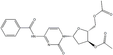3',5'-Di-O-acetyl-N4-benzoyl-2'-deoxycytidine Structure