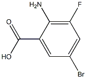 2-氨基-3-氟-5-溴苯甲酸, , 结构式