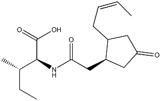 N-[(-)-茉莉酰基] -(S)-异亮氨酸, , 结构式