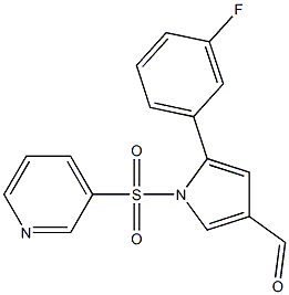 5-(3-fluorophenyl)-1-(pyridin-3-ylsulfonyl)-1H-pyrrole-3- carbaldehyde Structure
