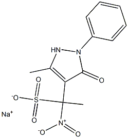 1-(1-苯基-3-甲基-5-吡唑啉酮-4-基)-1-硝基乙烷磺酸钠(依达拉奉杂质) 标准品 结构式