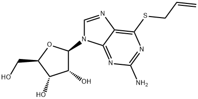 2-Amino-6-allylthio-9-(beta-D-ribofuranosyl)-9H-purine Structure