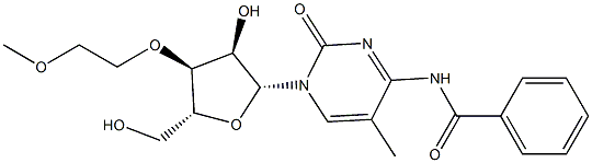 N4-Benzoyl-3'-O-(2-methoxyethyl)-5-methylcytidine Structure