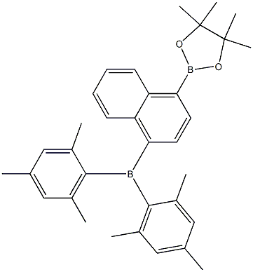 2-(4-(dimesitylboryl)naphthalen-1-yl)-4,4,5,5-tetramethyl-1,3,2-dioxaborolane Structure