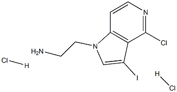 2-(4-Chloro-3-iodo-1H-pyrrolo[3,2-c]pyridin-1-yl)ethan-1-amine dihydrochloride Structure