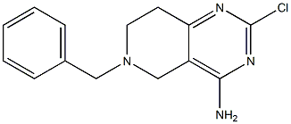 6-benzyl-2-chloro-5,6,7,8-tetrahydropyrido[4,3-d]pyrimidin-4-amine 化学構造式