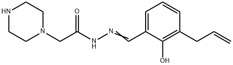 1-Piperazineacetic Acid 2-[[2-Hydroxy-3-(2-propen-1-yl)phenyl]methylene]hydrazide Structure