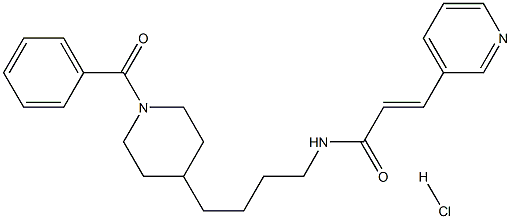 N-[4-(1-Benzoyl-4-piperidinyl)butyl]-3-(3-pyridinyl)-2-propenamide Hydrochloride,1785666-54-7,结构式