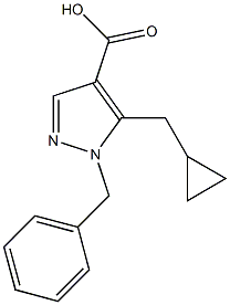 1-苄基-5-(环丙基甲基)-1H-吡唑-4-甲酸, , 结构式