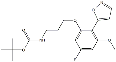 tert-butyl (3-(5-fluoro-2-(isoxazol-5-yl)-3-methoxyphenoxy)propyl)carbamate Structure