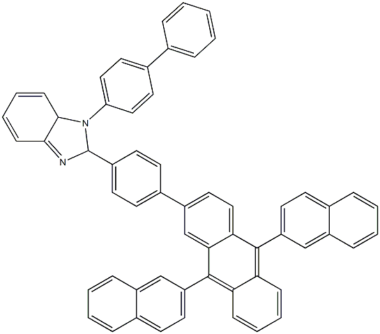 1-[(1,1'-biphenyl)-4-yl]-2[4-(9,10-di(naphthalen-2-yl)anthracen-2-yl)phenyl]-2,7a-dihydro-1H-benzo[d]imidazole Structure