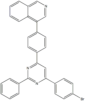 4-(4-(6-(4-bromophenyl)-2-phenylpyrimidin-4-yl)phenyl)isoquinoline Structure