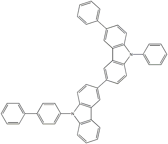 9'-(biphenyl-4-yl)-6,9-diphenyl-9H,9'H-3,3'-bicarbazole Structure