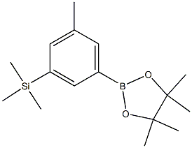 trimethyl (3-methyl-5-(4,4,5,5-tetramethyl-1,3,2-dioxaborolan-2-yl) phenyl) silane Structure