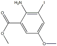 2-Amino-3-iodo-5-methoxy-benzoic acid methyl ester Structure