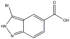 3-Bromo-2H-indazole-5-carboxylic acid,,结构式