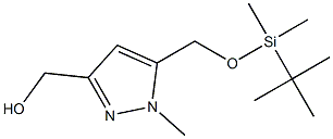 (5-(((tert-butyldimethylsilyl)oxy)methyl)-1-methyl-1H-pyrazol-3-yl)methanol Struktur