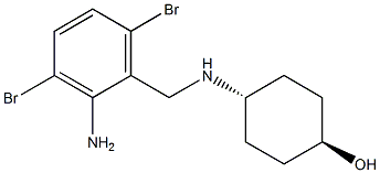 (trans)-4-((2-amino-3,6-dibromobenzyl)amino)cyclohexanol Struktur