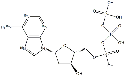 2'-Deoxyadenosine 5'-Triphosphate-15N5 化学構造式