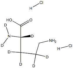 L-Ornithine-D72HCl 化学構造式