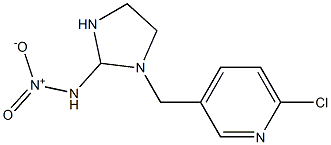 1-(6-氯-3-吡啶甲基)-N-硝基咪唑烷-2-基胺,,结构式