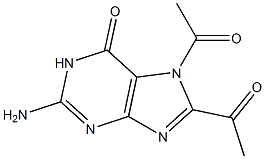 双乙酰鸟嘌呤, , 结构式