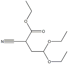2-氰基-4,4-二乙氧基丁酸乙酯, , 结构式