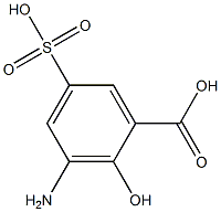 3-氨基-5-磺基水杨酸 结构式