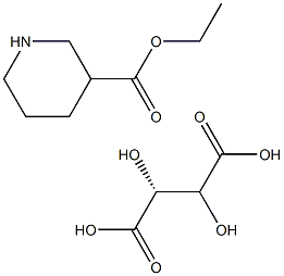 (R)-3-哌啶甲酸乙酯-酒石酸盐, , 结构式