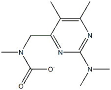 2-dimethylamino-5,6-dimethyl-4-pyrimidinyl-dimethylcarbamate Struktur
