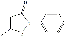 1-(4'-甲苯基)-3-甲基-5-吡唑酮 结构式