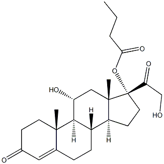 氢化可的松-17-丁酸酯, , 结构式