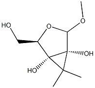 甲基-2,3-异丙叉-Α-D-呋喃核糖, , 结构式