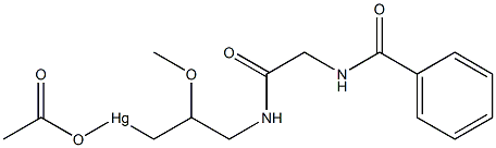 N-(3-Acetoxymercuri-2-methoxypropyl)-hippuramide.