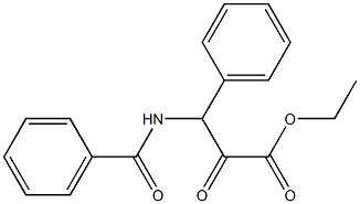 2-keto-3-(N-benzoylamino)-3-phenylpropionic acid ethyl ester Structure