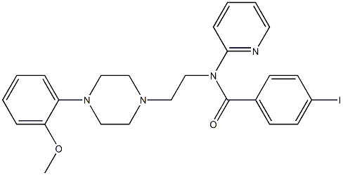 4-iodo-N-(2-(4-(methoxyphenyl)-1-piperazinyl)ethyl)-N-2-pyridinylbenzamide Struktur
