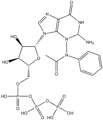 3-acetylanilido-guanosine triphosphate Structure